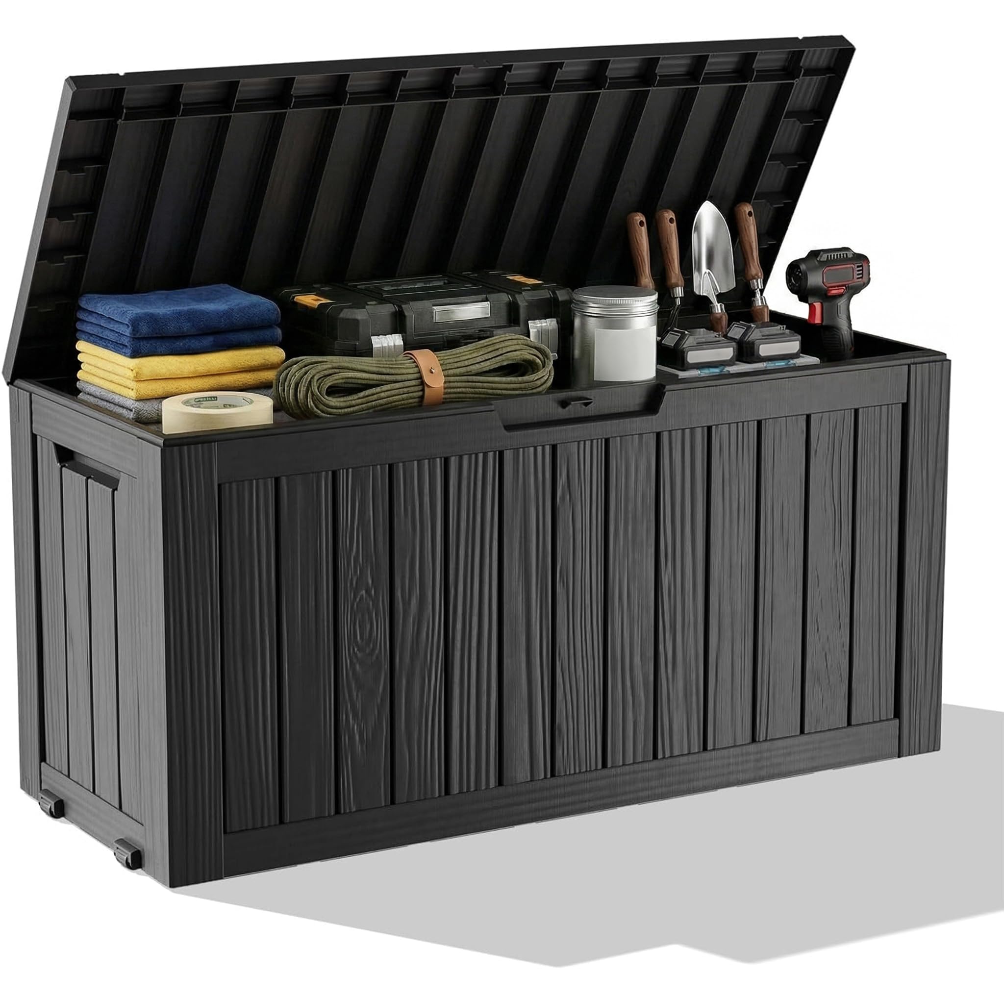 Outdoor Furniture For Patio - Waterdichte hars opbergbox voor buiten, afsluitbaar,