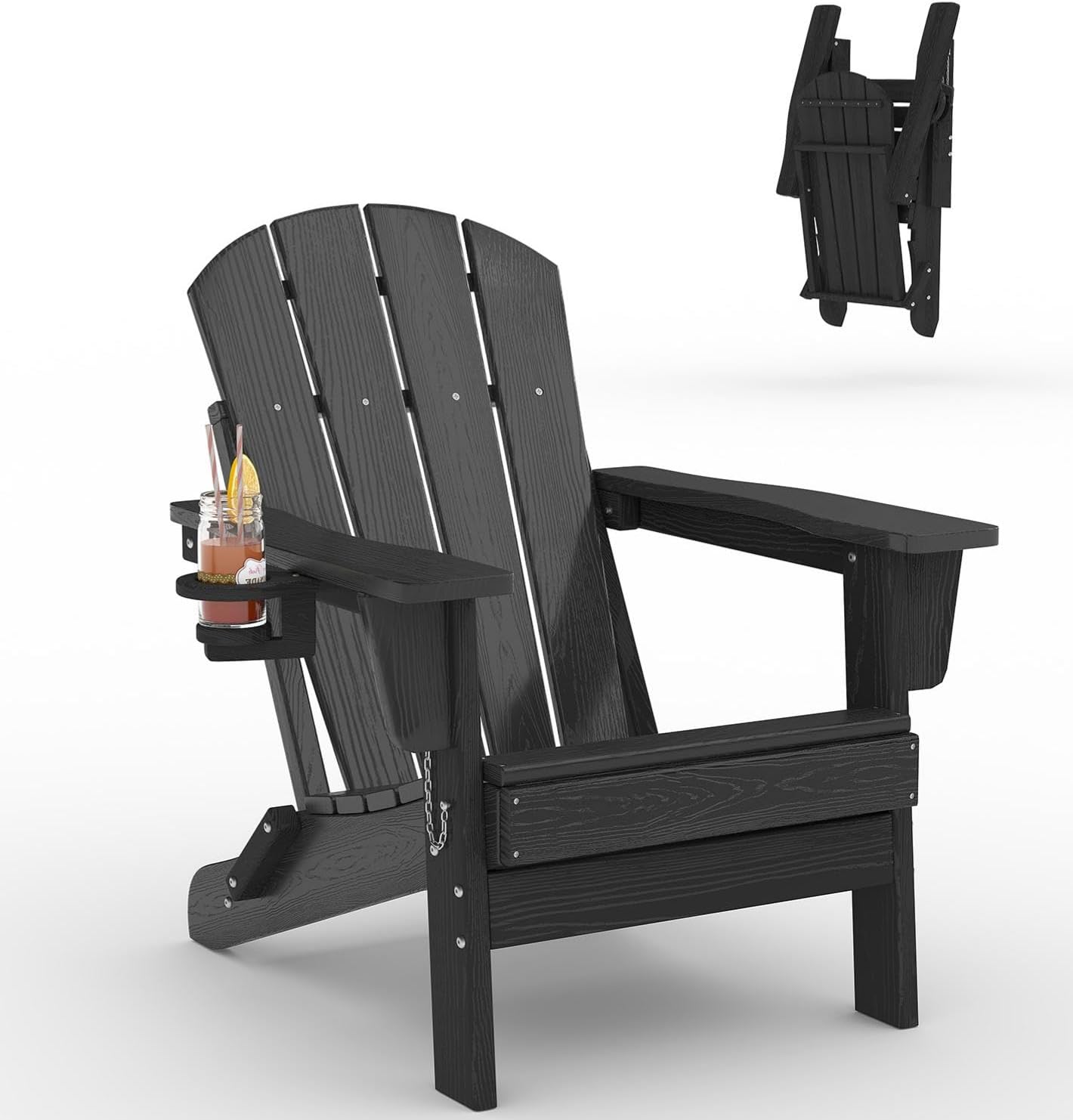 Outdoor Furniture With Fire Pit - Opvouwbare Adirondack stoel van HDPE plastic,