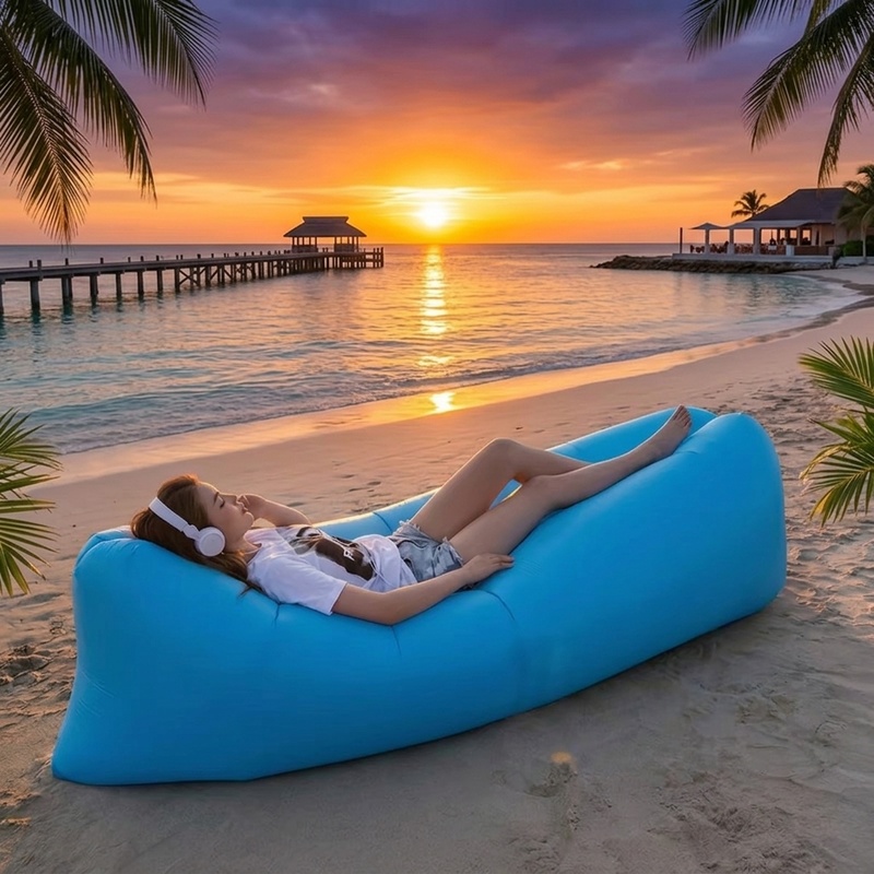Outdoor Furniture Nearby - Draagbare opblaasbare luchtbank, snel opblaasbare waterdichte