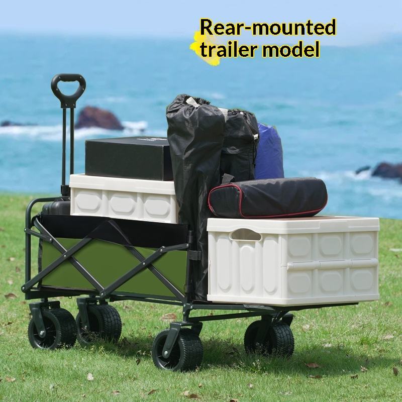 Outdoor Furniture In Sale - Fabrieksuitverkoop Vierwiel Platform Camping Utility Wagon