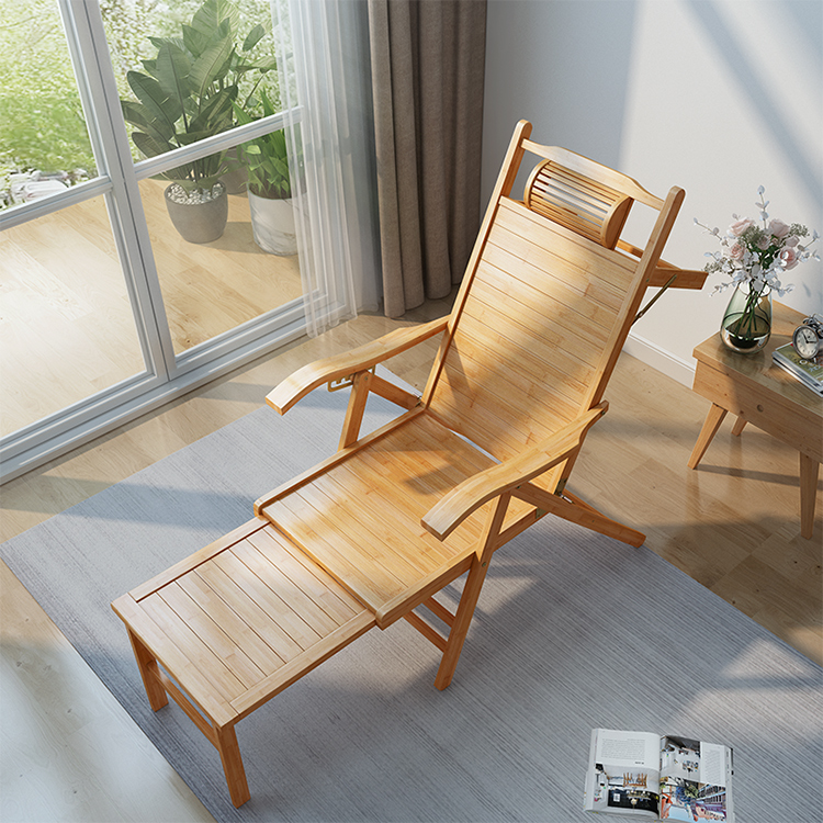 Outdoor Furniture Lounge Chair - Lichtgewicht modern design bamboe opvouwbare loungestoel