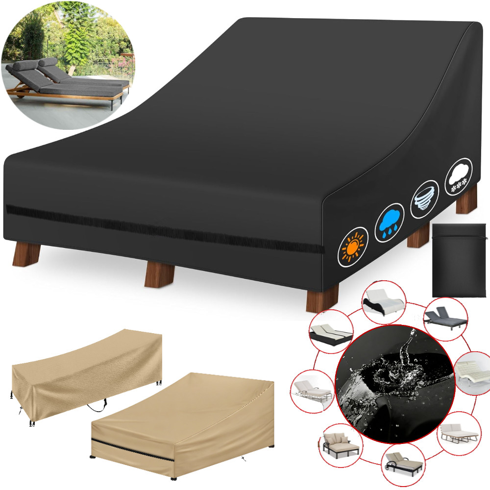 Outdoor Furniture Lounge Chair - Waterdichte dubbele/enkele brede patio chaise lounge