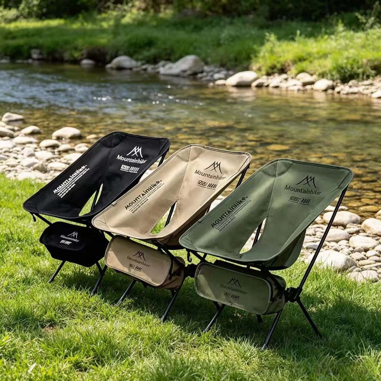 Outdoor Furniture Lounge Chair - Opvouwbare ultralichte maanstoel Draagbare luie campingstoel