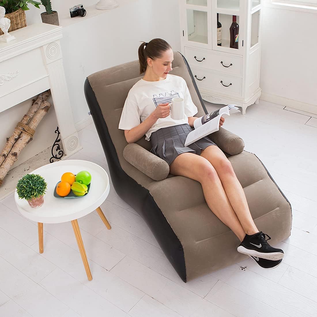Outdoor Furniture Lounge Chair - Opvouwbare luie bank, opblaasbare loungestoel verdikte