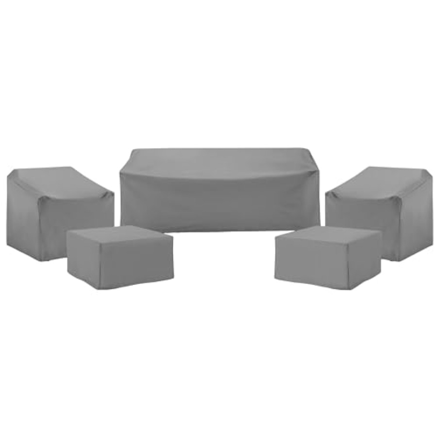 Outdoor Furniture Sofa - Tuinmeubelhoesjes, waterdichte 5-delige hoesset voor buitenstoelen,