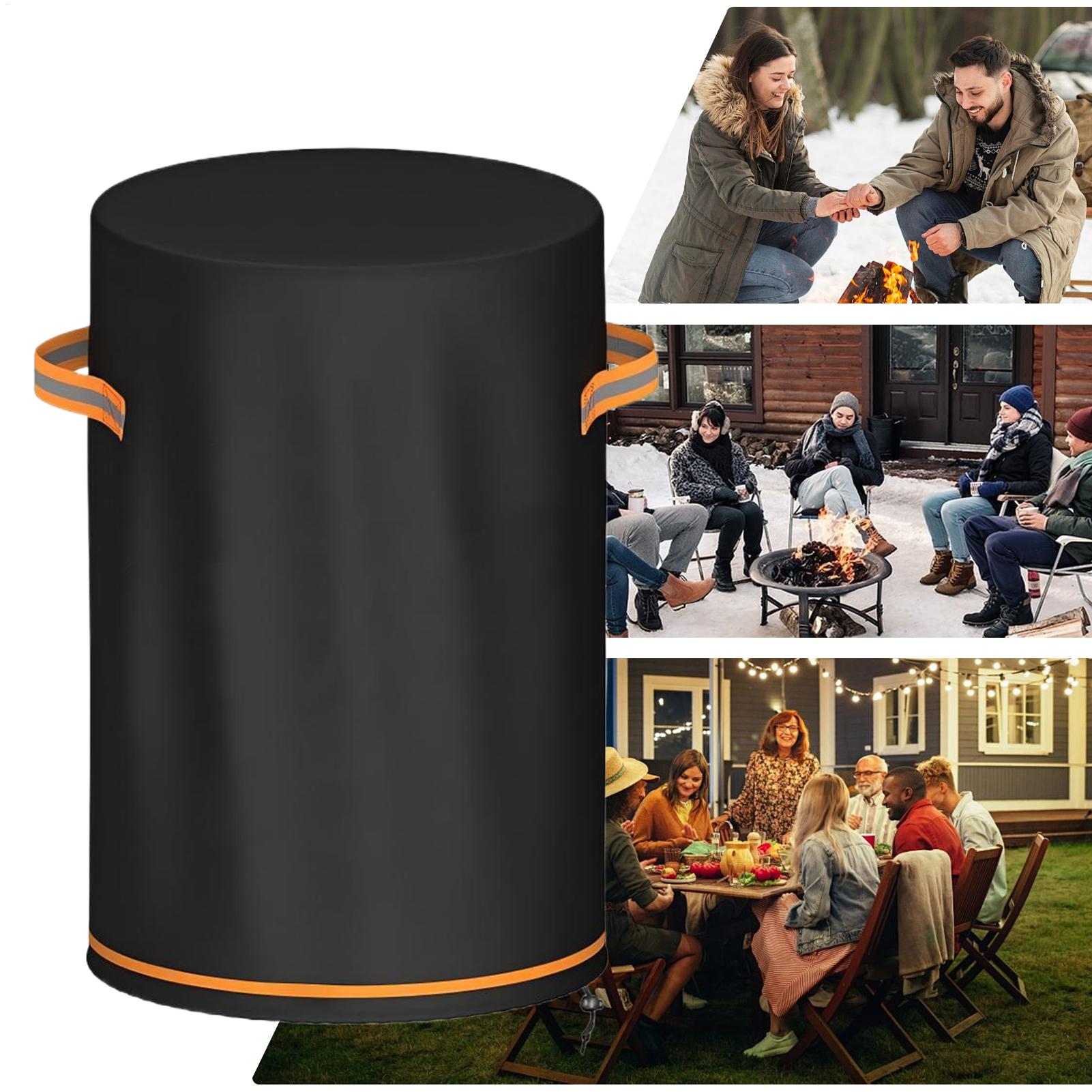 Outdoor Furniture With Fire Pit - Vuurplaatskolomhoes, zware kwaliteit, waterdicht, bescherming voor