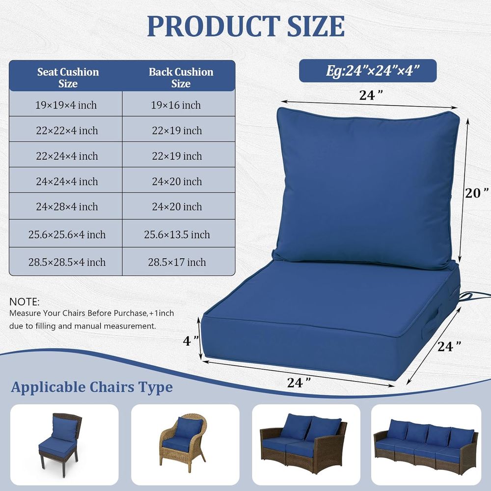 24x24 Outdoor Diepe Zitkussens - Outdoor Furniture For Patio recensie en prijs