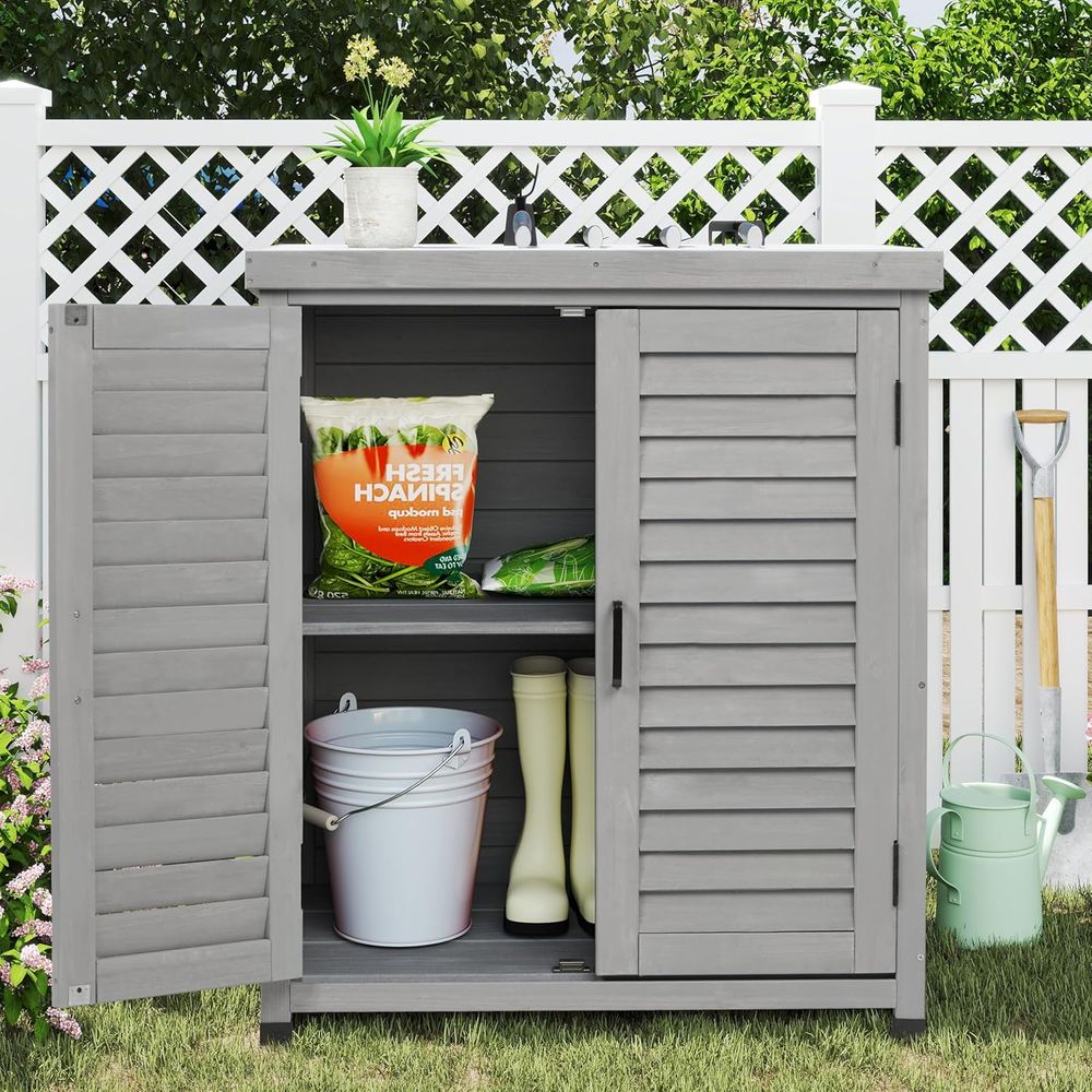 Opbergkast voor buiten & plant - Outdoor Furniture Wood recensie en prijs
