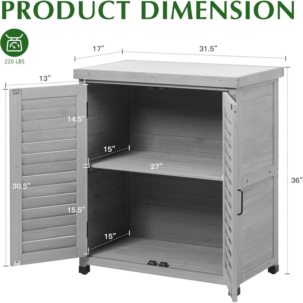 Opbergkast voor buiten & plant - Outdoor Furniture Wood recensie en prijs