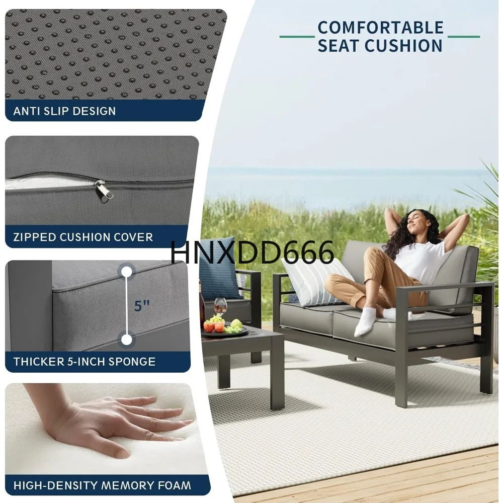 Tuinmeubelset met vuurtafel, 6 - Outdoor Furniture With Fire Pit recensie en prijs