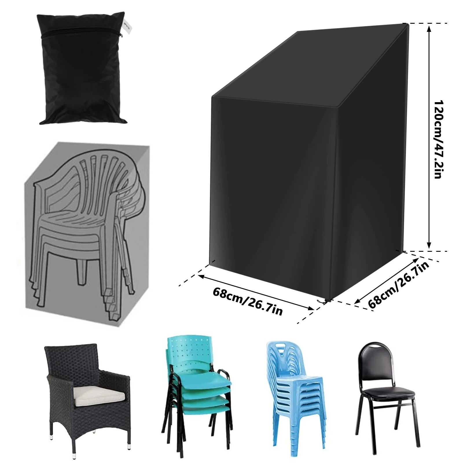 Gestapelde stoel stofkap met o - Outdoor Furniture Manufacturer recensie en prijs