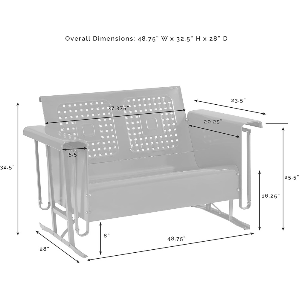 Bates Retro Metal Outdoor Love - Outdoor Furniture Loveseat recensie en prijs