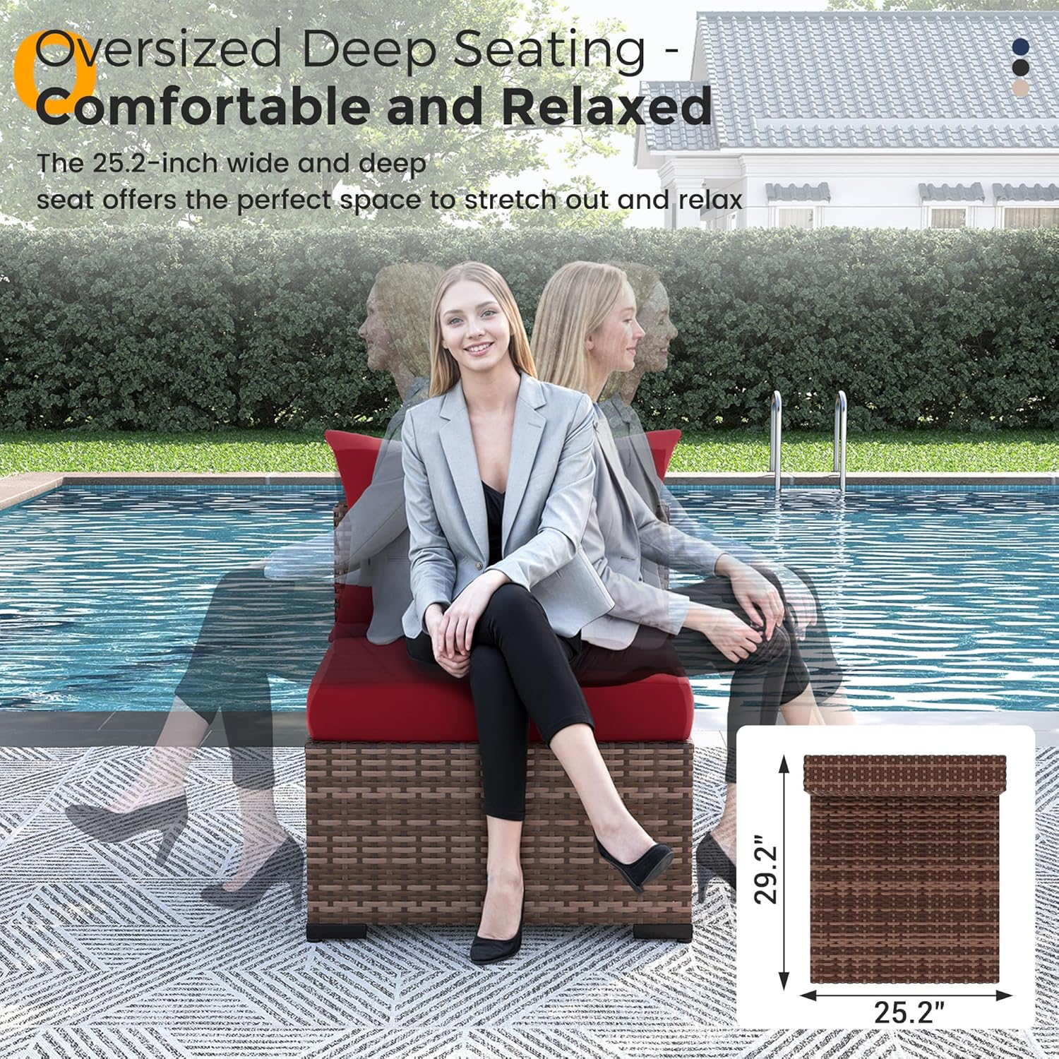 8-delige all-weather wicker lo - Outdoor Furniture With Fire Pit recensie en prijs