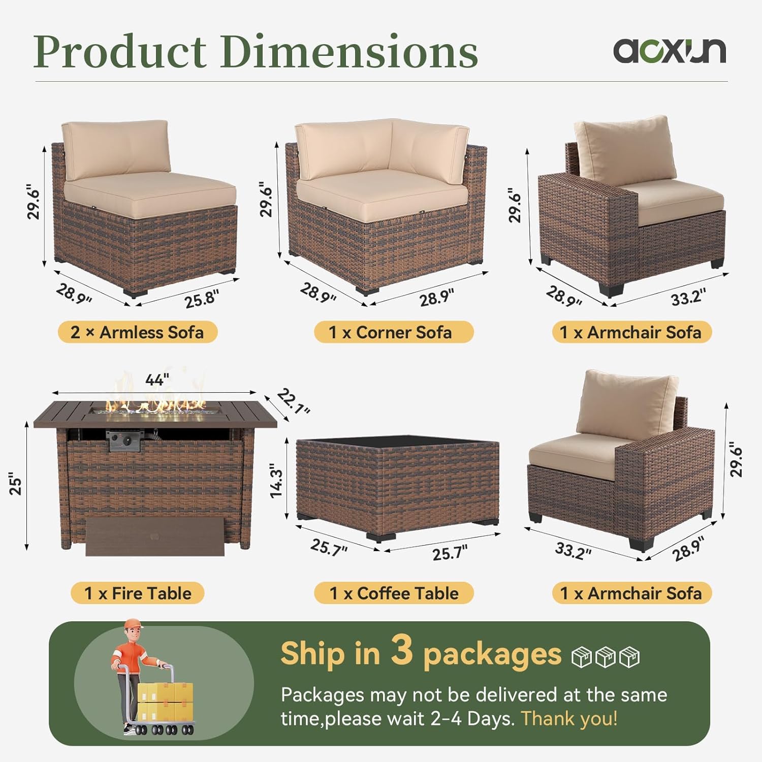 7-delige tuinmeubelset met bre - Outdoor Furniture With Fire Pit recensie en prijs
