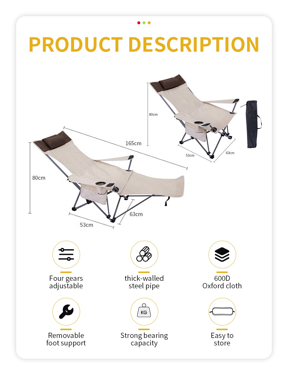 Draagbare opvouwbare relaxstoe - Outdoor Furniture For Patio recensie en prijs