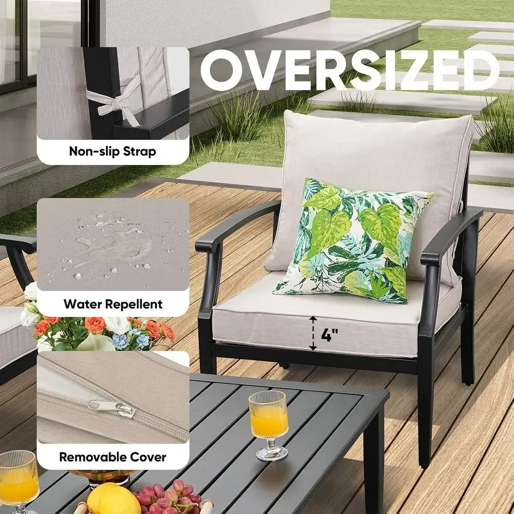 4-delige tuinmeubelset: lovese - Outdoor Furniture Loveseat recensie en prijs