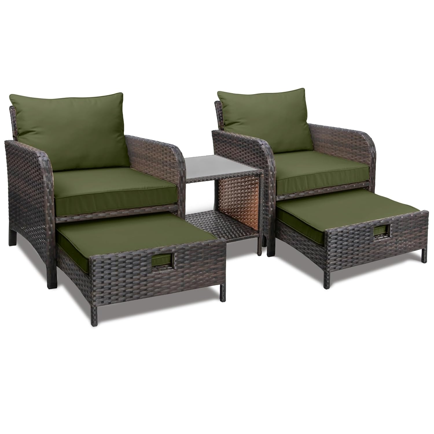 5-delige PE-rattan tuinset, lo - Outdoor Furniture Lounge Chair recensie en prijs