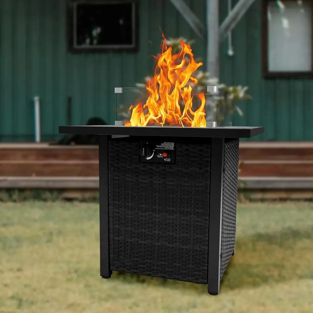 Wicker tuinmeubelenset, rotan  - Outdoor Furniture With Fire Pit recensie en prijs