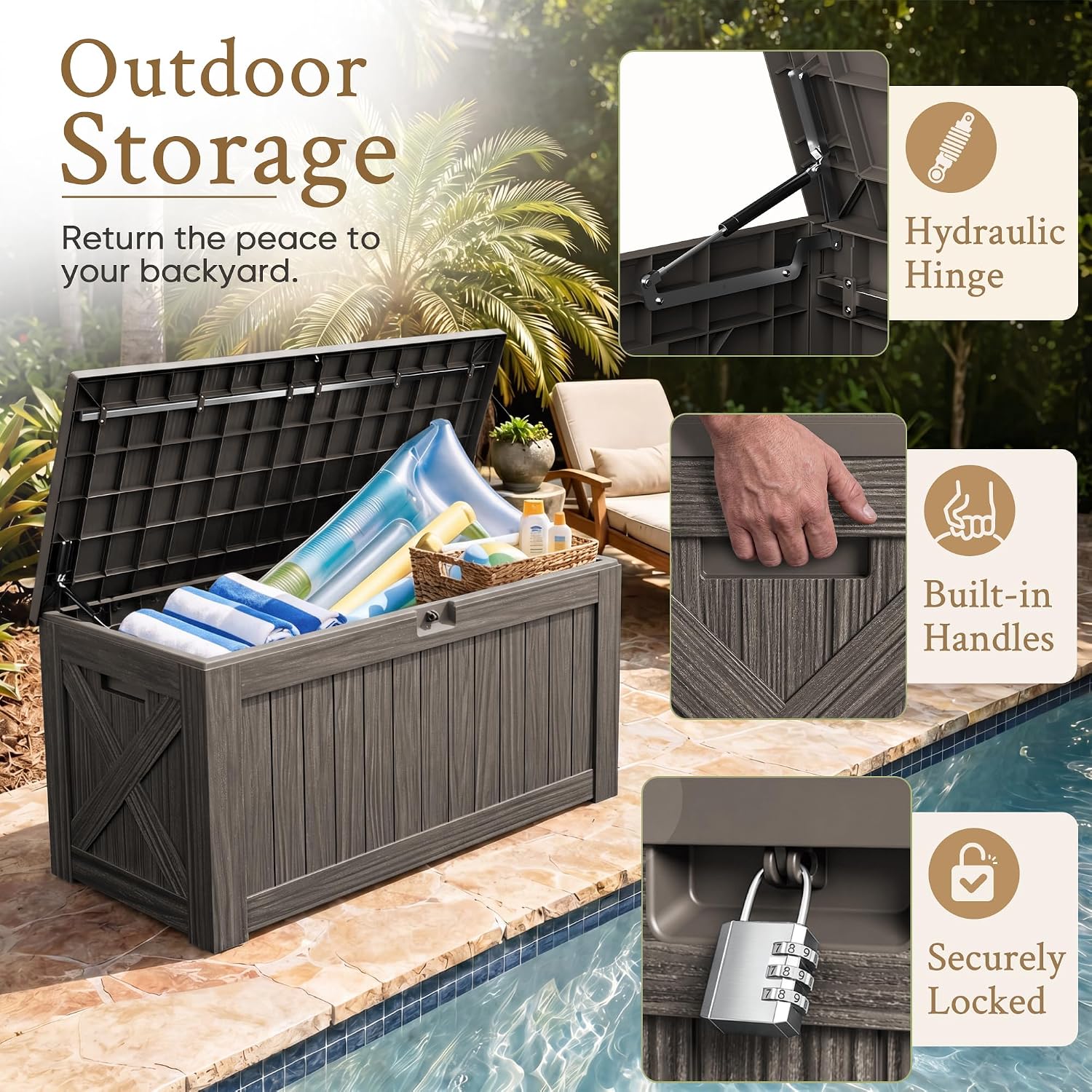 120 Gallon Grote Deckbox Buite - Outdoor Furniture Wood recensie en prijs