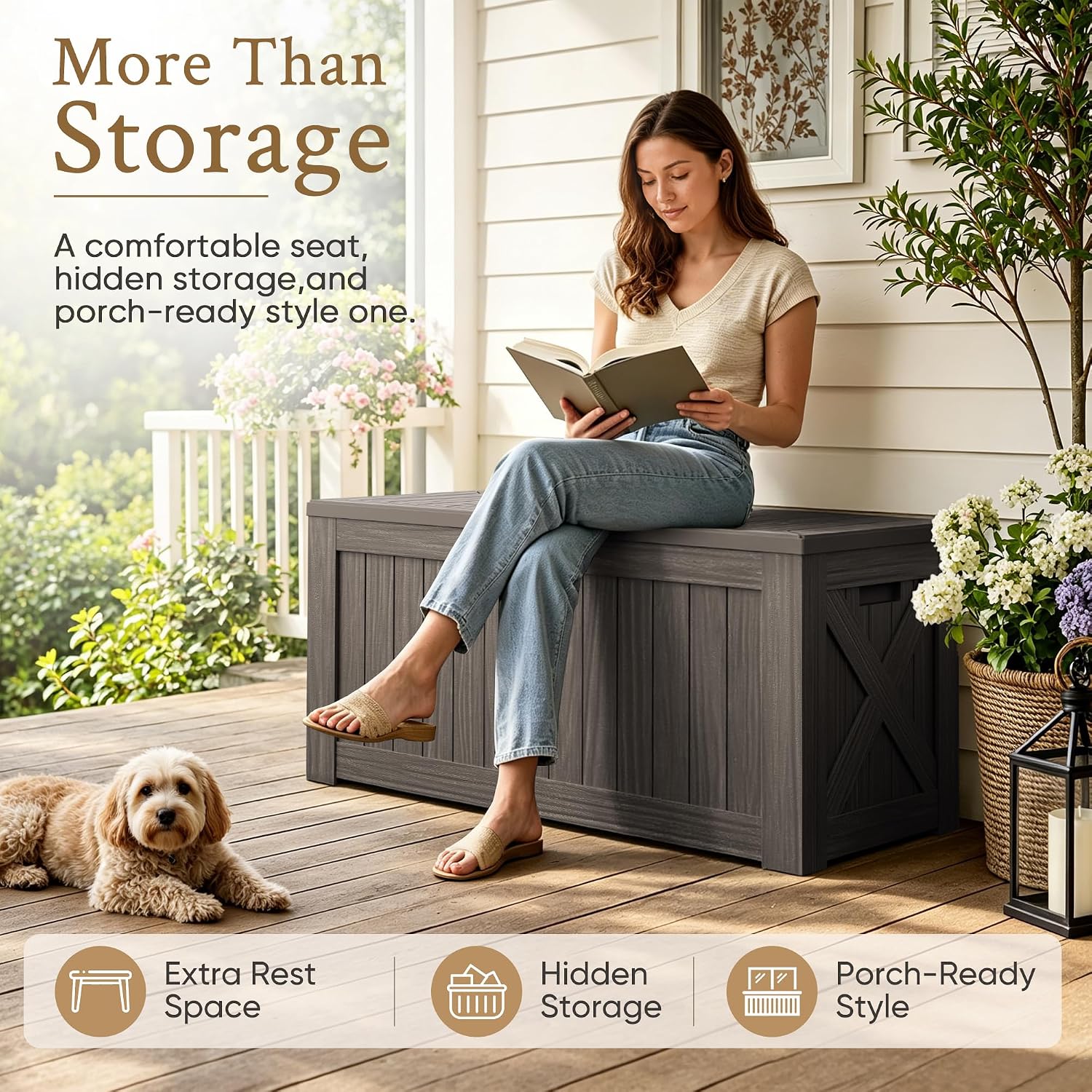 120 Gallon Grote Deckbox Buite - Outdoor Furniture Wood recensie en prijs