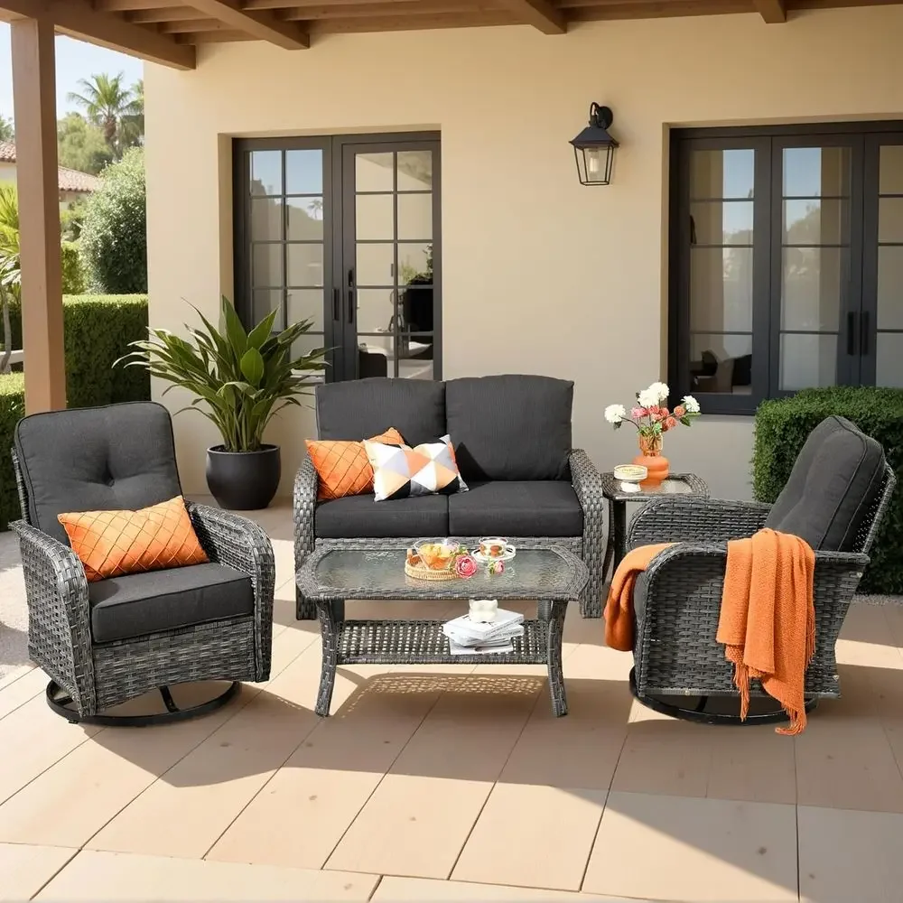 5-delige tuinmeubelset met dra - Outdoor Furniture Loveseat recensie en prijs