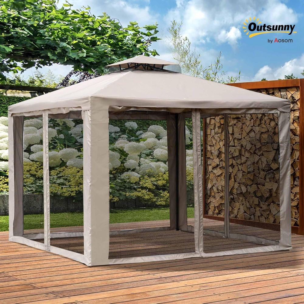 9,6' x 9,6' Patio Gazebo, buit - Outdoor Furniture Sofa recensie en prijs