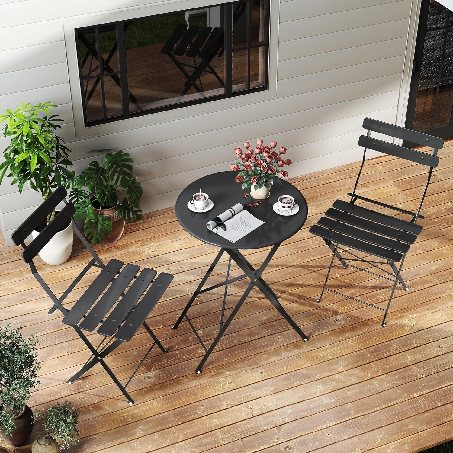 Ruimtebesparende zwarte 3-deli - Outdoor Furniture Sofa recensie en prijs