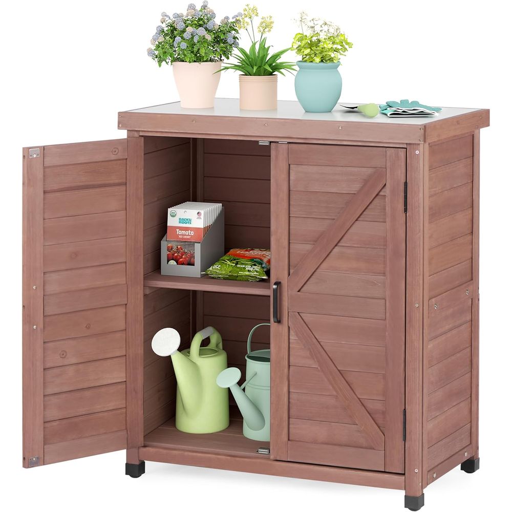 Opbergkast voor buiten & plant - Outdoor Furniture Wood recensie en prijs