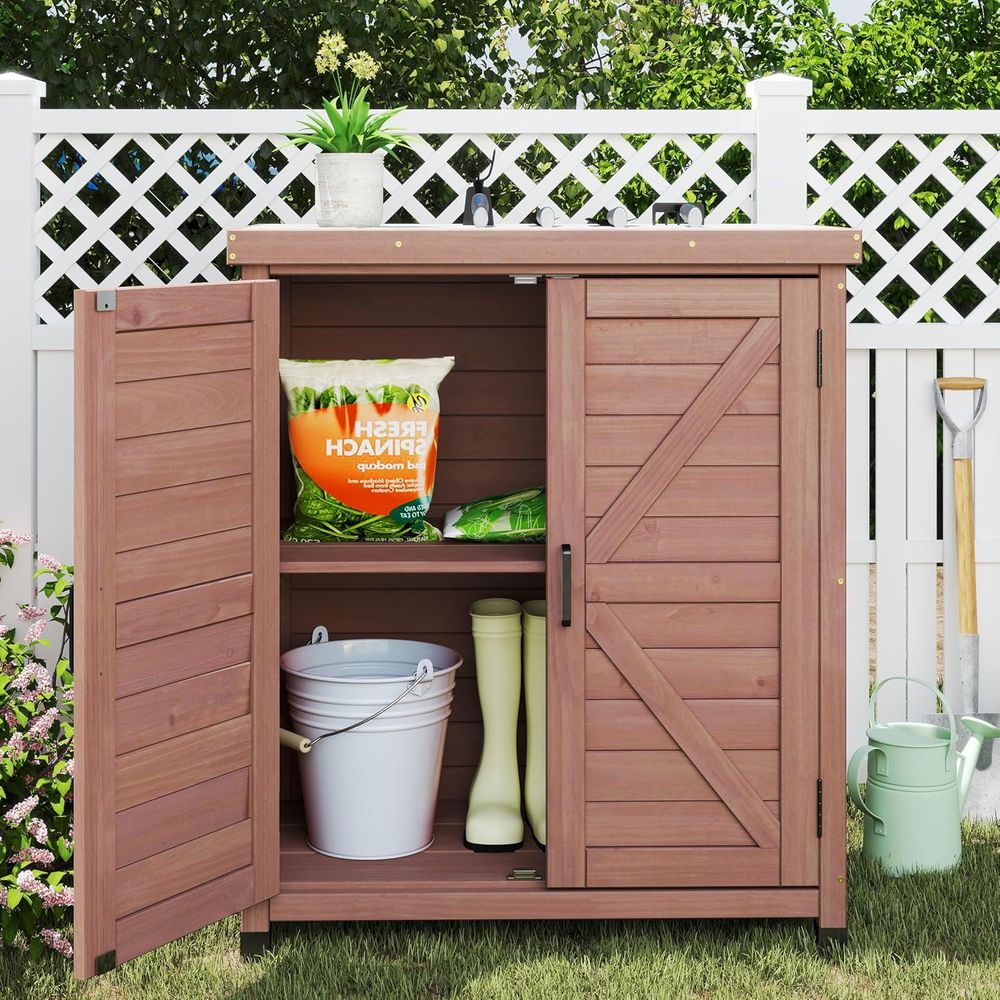 Opbergkast voor buiten & plant - Outdoor Furniture Wood recensie en prijs
