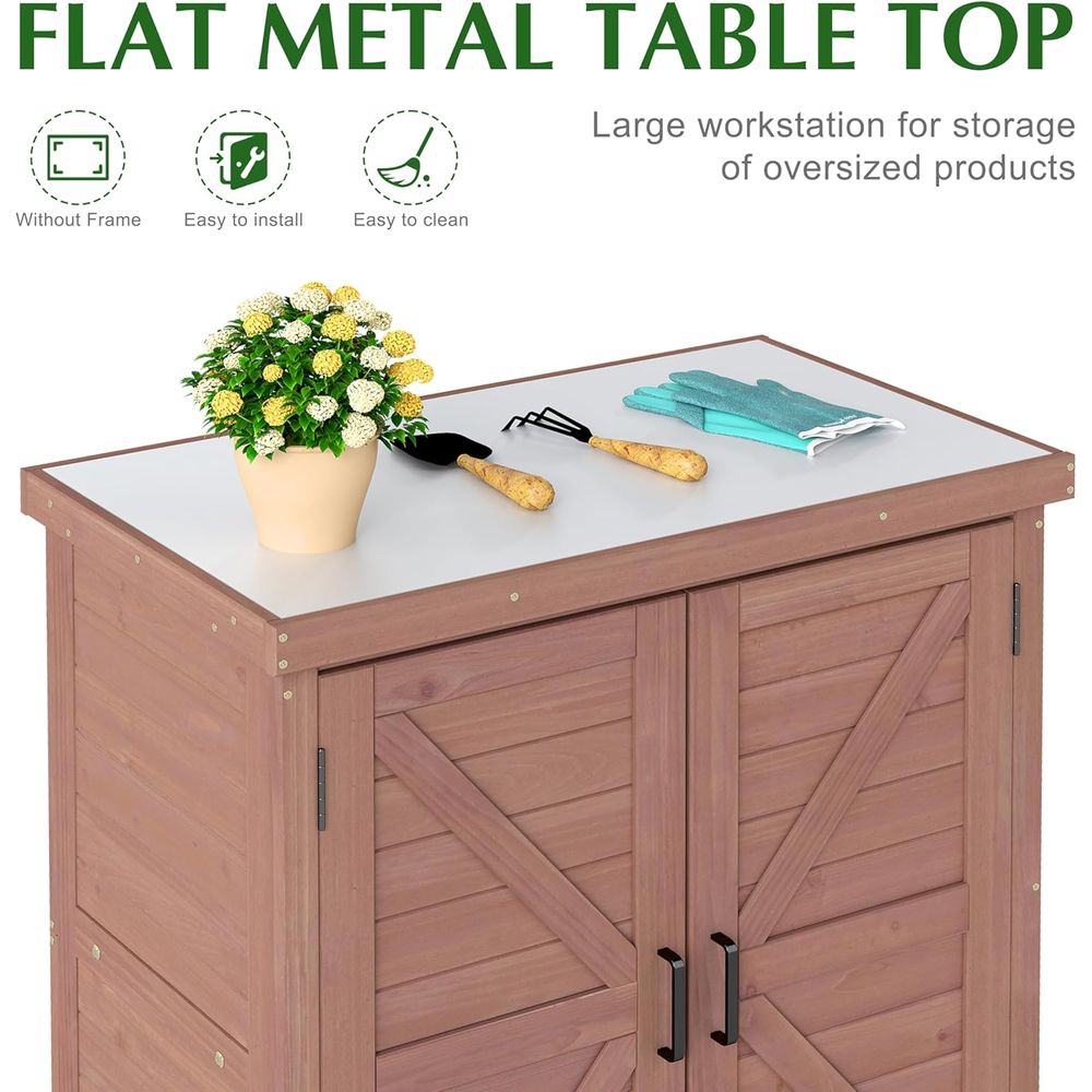 Opbergkast voor buiten & plant - Outdoor Furniture Wood recensie en prijs