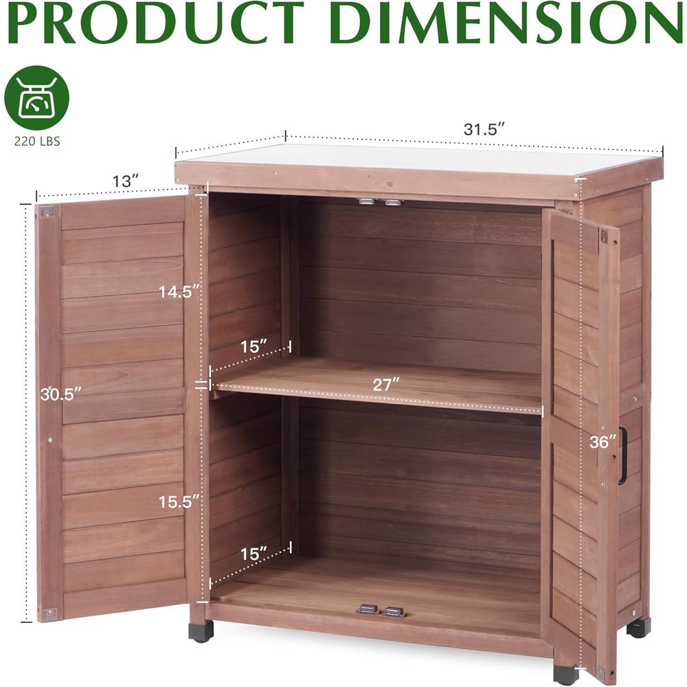 Opbergkast voor buiten & plant - Outdoor Furniture Wood recensie en prijs