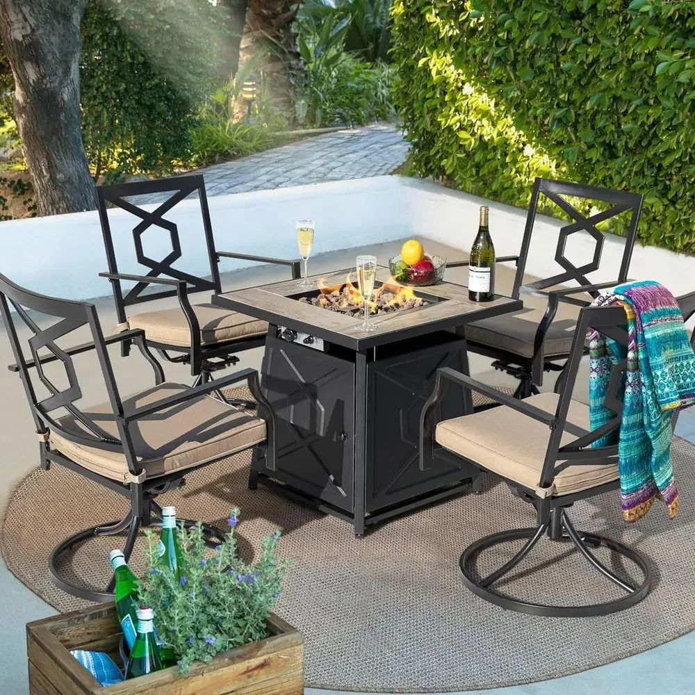 5-delige tuinmeubelset met vuu - Outdoor Furniture With Fire Pit recensie en prijs