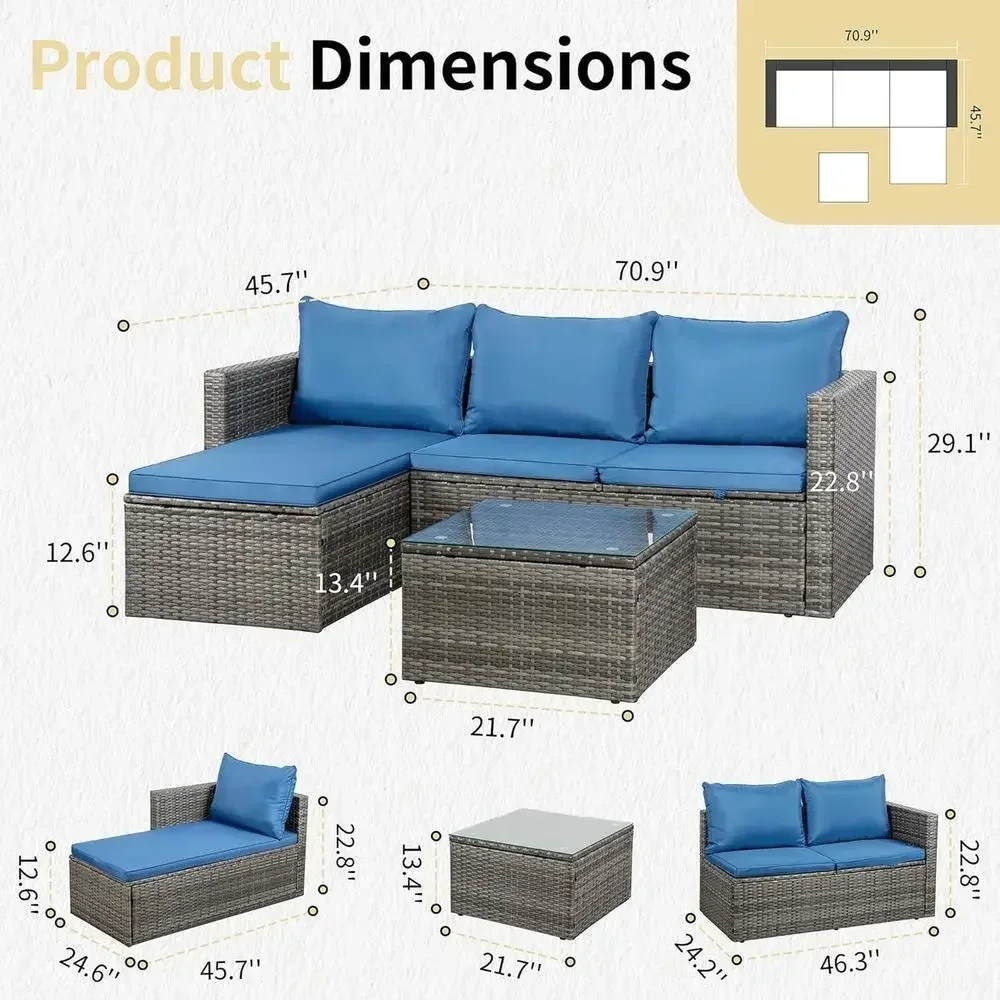4-delige buitenmeubelset van w - Outdoor Furniture With Fire Pit recensie en prijs