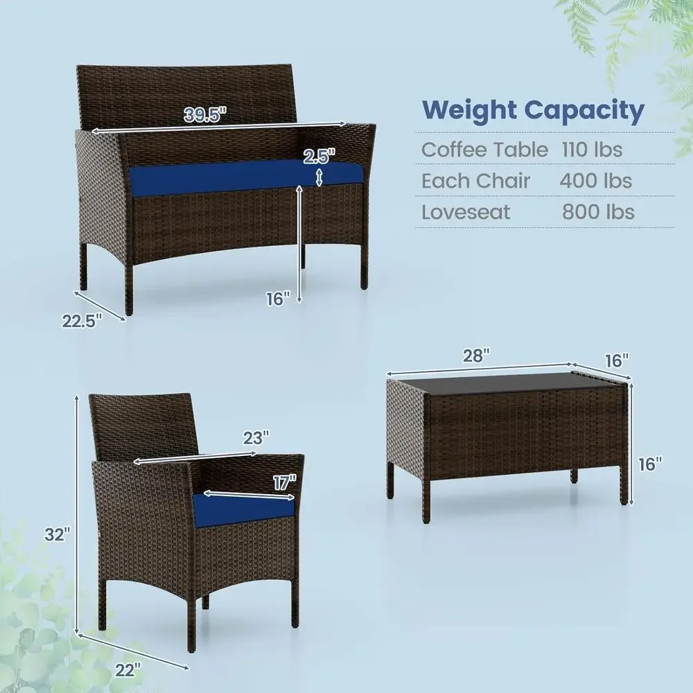 4-delige tuinmeubelset - Riete - Outdoor Furniture Loveseat recensie en prijs