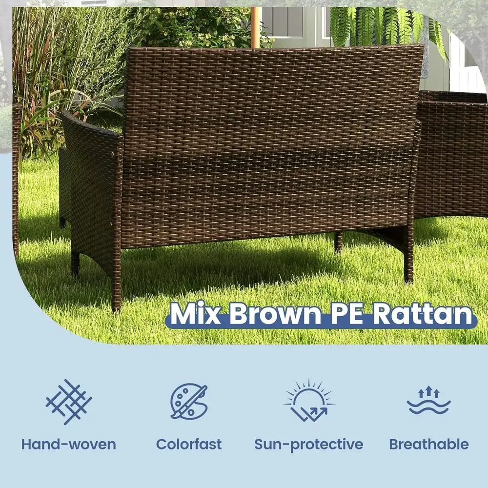 4-delige tuinmeubelset - Riete - Outdoor Furniture Loveseat recensie en prijs